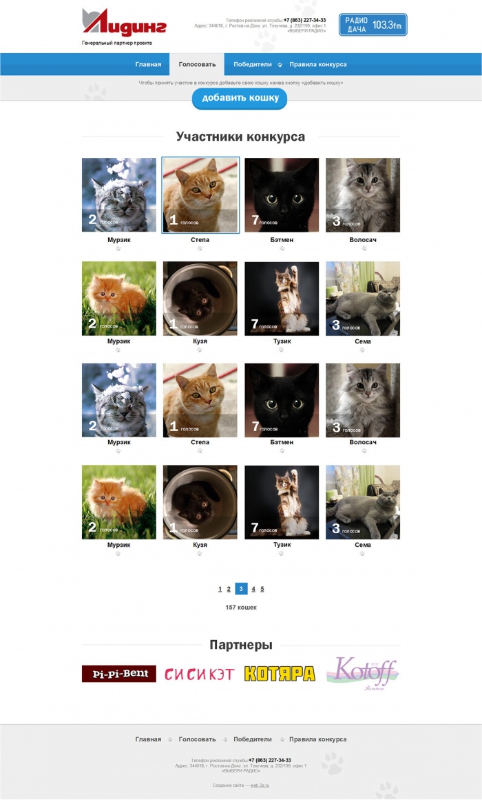Фото Промо-сайт для радиоконкурса
